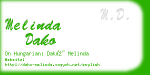 melinda dako business card